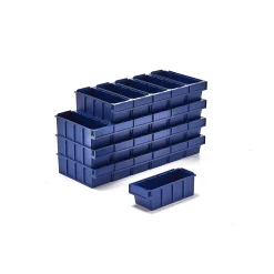 Ottolaatikko DETAIL Laatikkoon mahtuu 3 jakajaa, 300x115x100 mm, sininen, 24-pack