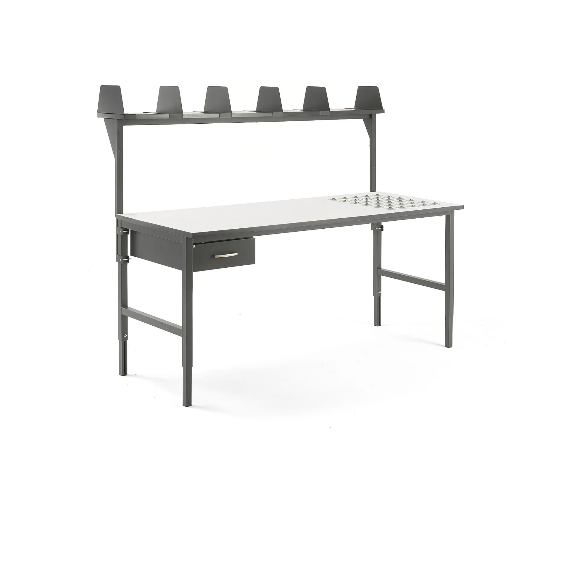 Pakettitarjous CARGO Pakkauspöytä, rullat, 2000x750 mm, vetolaatikko, ylähylly