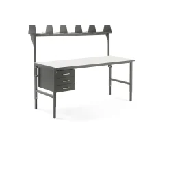 Pakettitarjous CARGO Pakkauspöytä, 2000x750 mm, 3 vetolaatikkoa, ylähylly