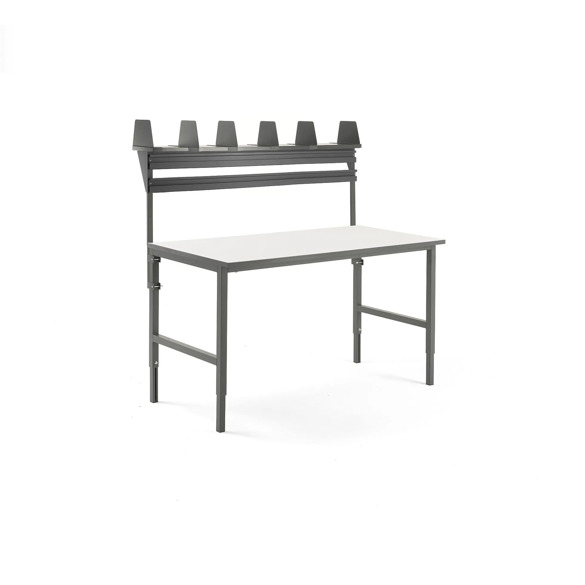 Pakettitarjous CARGO Pakkauspöytä, 1600x750 mm, ylähylly, 2 ripustukiskoa