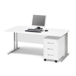 Pakettitarjous FLEXUS Työpöytä + 3-vetolaatikon laatikosto, 1600x800 mm, valkoinen