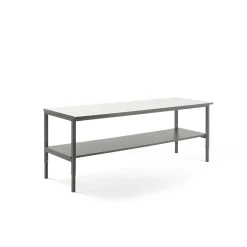 Pakkauspöytä CARGO Alahylly, 2400x750 mm, valkoinen, harmaa