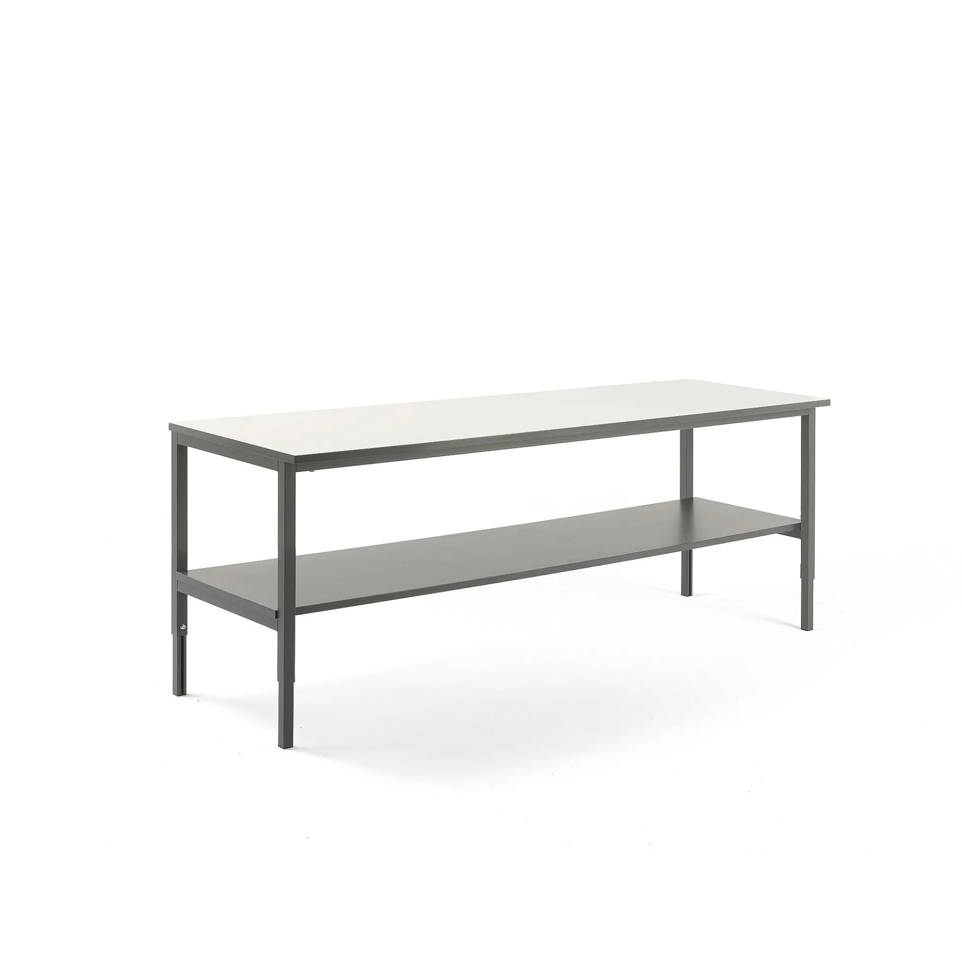 Pakkauspöytä CARGO Alahylly, 2400x750 mm, valkoinen, harmaa