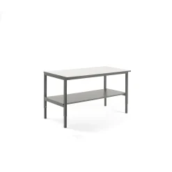Pakkauspöytä CARGO Alahylly, 1600x750 mm, valkoinen, harmaa
