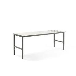 Pakkauspöytä CARGO Rullat, 2400x750 mm, valkoinen, harmaa