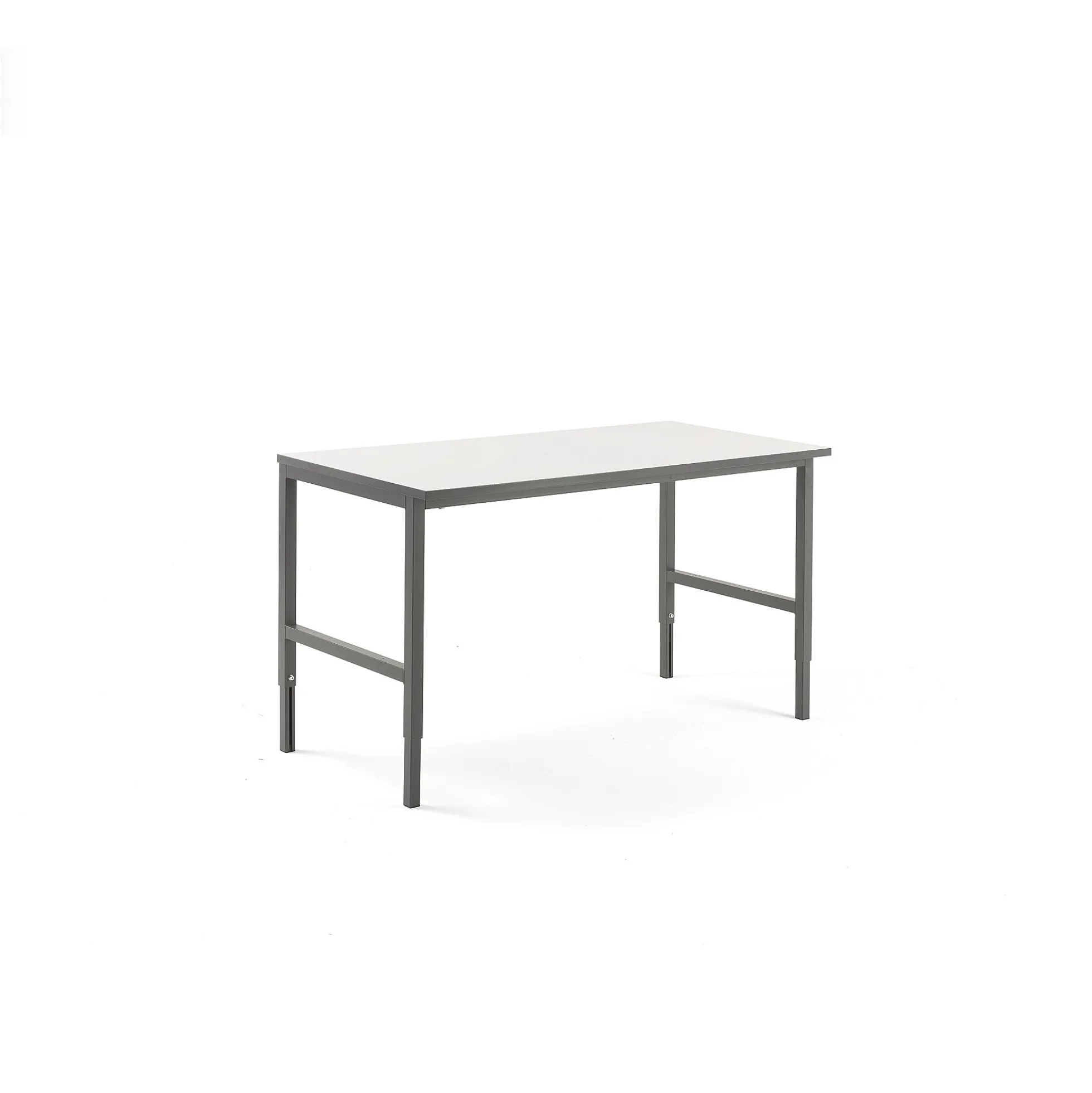 Pakkauspöytä CARGO 1600x750 mm, valkoinen laminaatti, harmaa runko