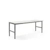 Pakkauspöytä CARGO 2400x750 mm, valkoinen laminaatti, harmaa runko