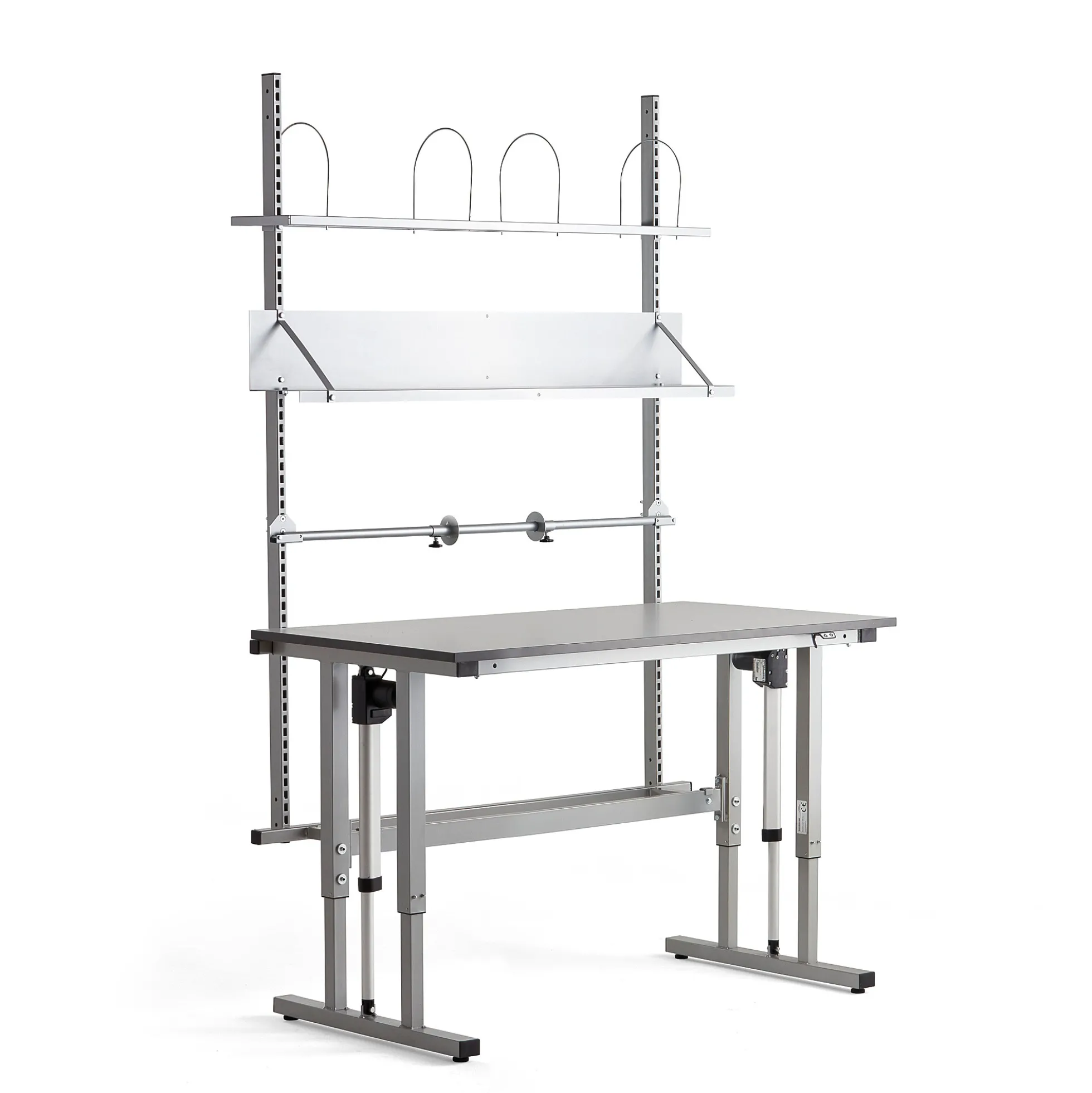Pakkauspöytä MOTION Korkeussäädettävä, 1500x800 mm, harmaa