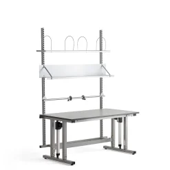 Pakkauspöytä MOTION Korkeussäädettävä, 1500x800 mm, harmaa