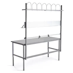 Pakkauspöytä MOTION Manuaalisesti korkeussäädettävä, 2000x800 mm, sis. laajennuskehikon