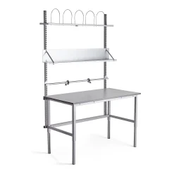 Pakkauspöytä MOTION Manuaalisesti korkeussäädettävä, 1500x800 mm, sis. laajennuskehikon