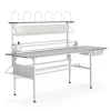 Pakkauspöytä SEND Ylähylly, 2400x800 mm, harmaa