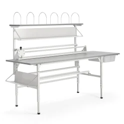 Pakkauspöytä SEND Ylähylly, 2400x800 mm, harmaa