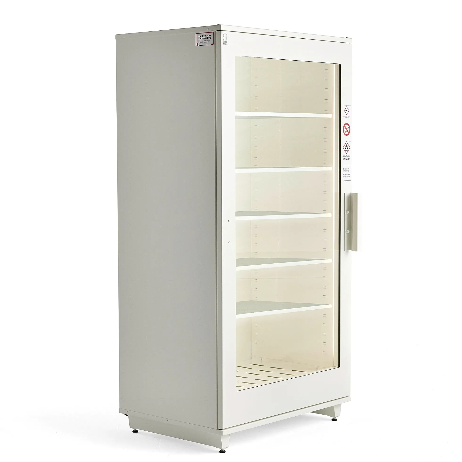Paloturvakaappi myymälään PREVENT 2000x1000x720 mm, valkoinen