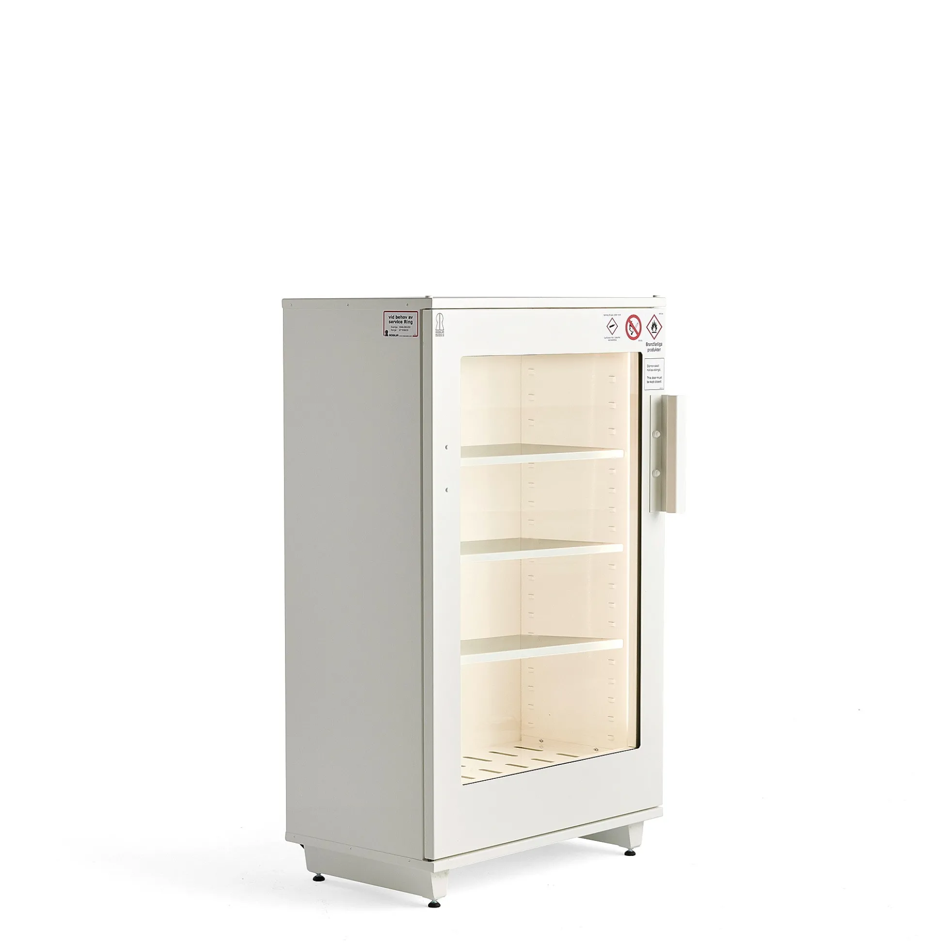 Paloturvakaappi myymälään PREVENT 1450x865x520 mm, valkoinen
