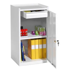 Peltinen säilytyskaappi SERVE 900x500x450 mm, valkoinen
