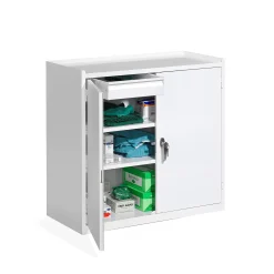 Peltinen säilytyskaappi SERVE 900x950x450 mm, valkoinen