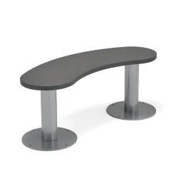 Penkki GATHER Lattiakiinnitys, 1100x340x440 mm, hopeanharmaa, antrasiitinharmaa