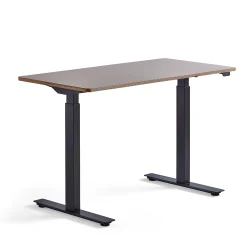 Pieni sähköpöytä NOVUS 1200x600 mm, musta jalusta, savenharmaa työtaso