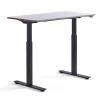 Pieni sähköpöytä NOVUS 1200x600 mm, musta jalusta, valkoinen työtaso