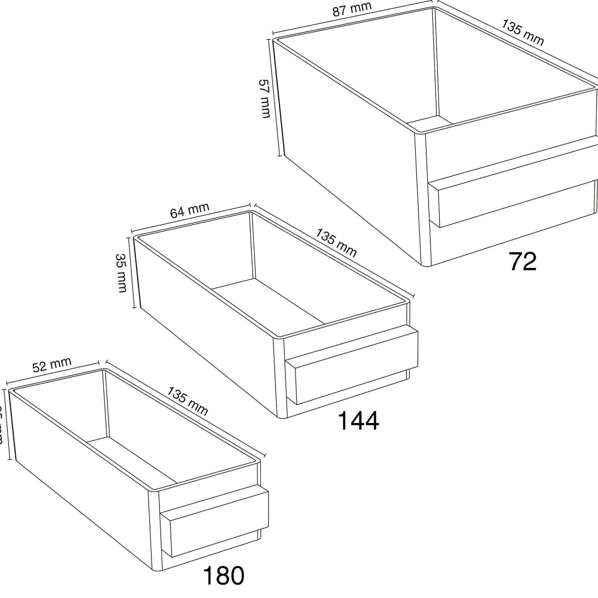 Pientavaralaatikosto Pyörät, 396 laatikkoa, 1600x622x570 mm