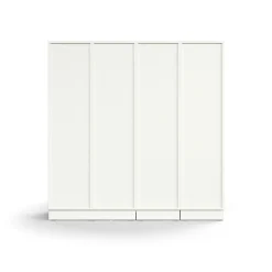 Postinlajitteluhylly QBUS 11 hyllytasoa + 12 lukollista lokeroa, sokkeli, 1636x1600x420 mm, valkoinen