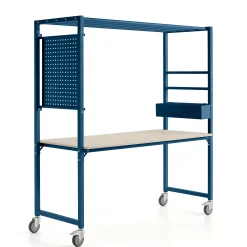 Projektipöytä TEAMWORK Pyörällinen, tarvikelaatikko, työkalupaneeli, sininen/saarni