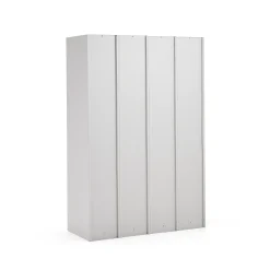 Pukukaappi CLICK 4 ovea, 4 osaa, 1800x1200x500 mm, harmaa runko, tummanharmaa ovi
