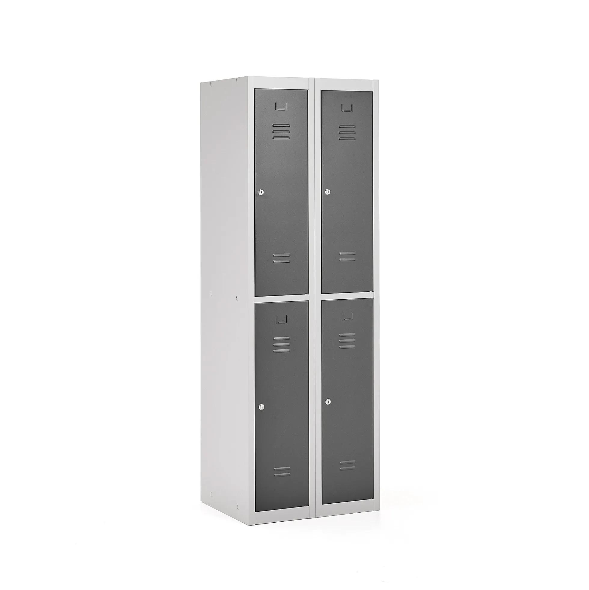 Pukukaappi CLICK 4 ovea, 2 osaa, 1800x600x500 mm, harmaa runko, tummanharmaa ovi