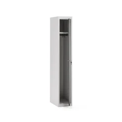 Pukukaappi CLICK 1 ovi, 1 osa 1800x300x500 mm, harmaa runko, tummanharmaa ovi