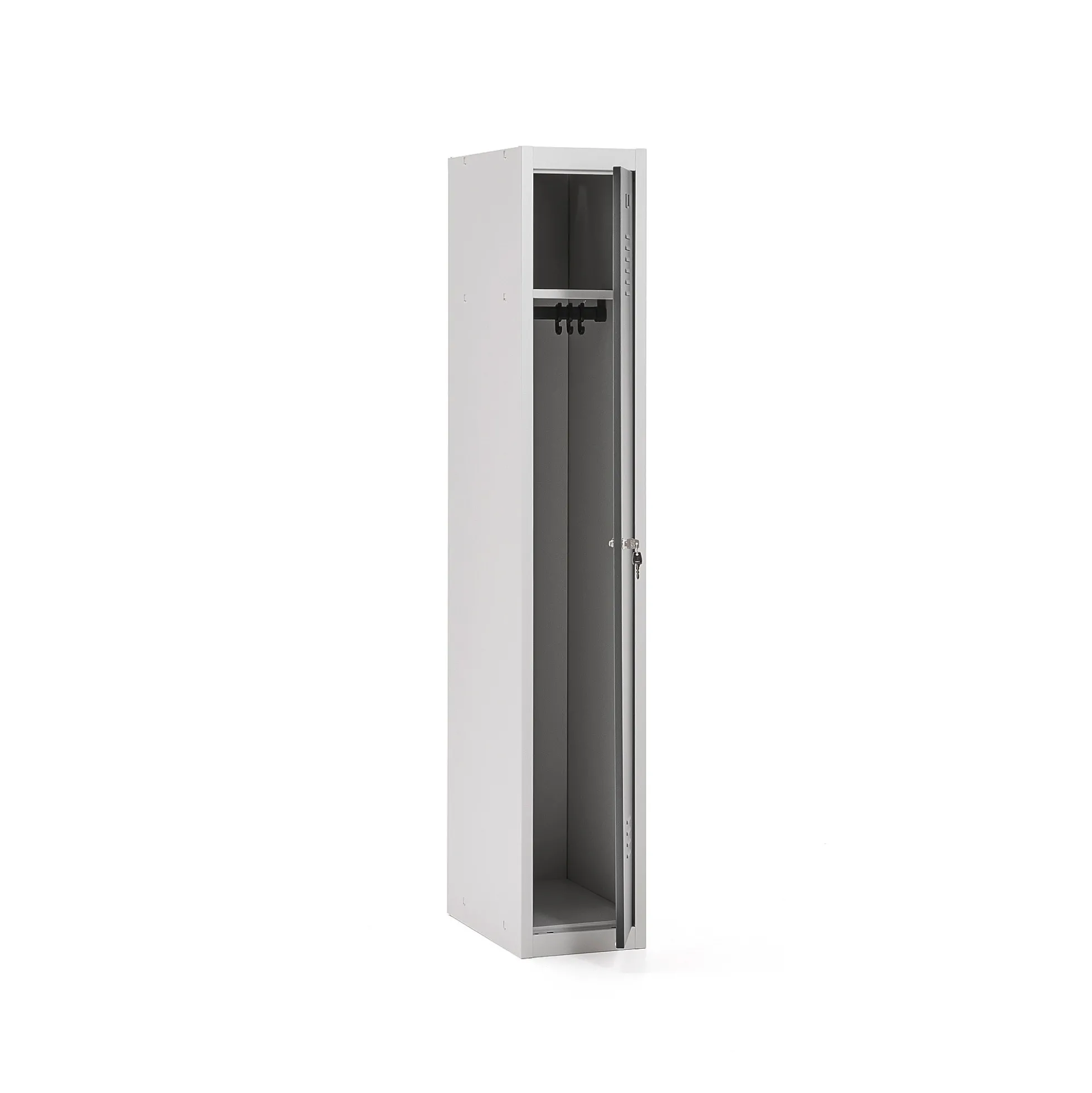 Pukukaappi CLICK 1 ovi, 1 osa 1800x300x500 mm, harmaa runko, tummanharmaa ovi