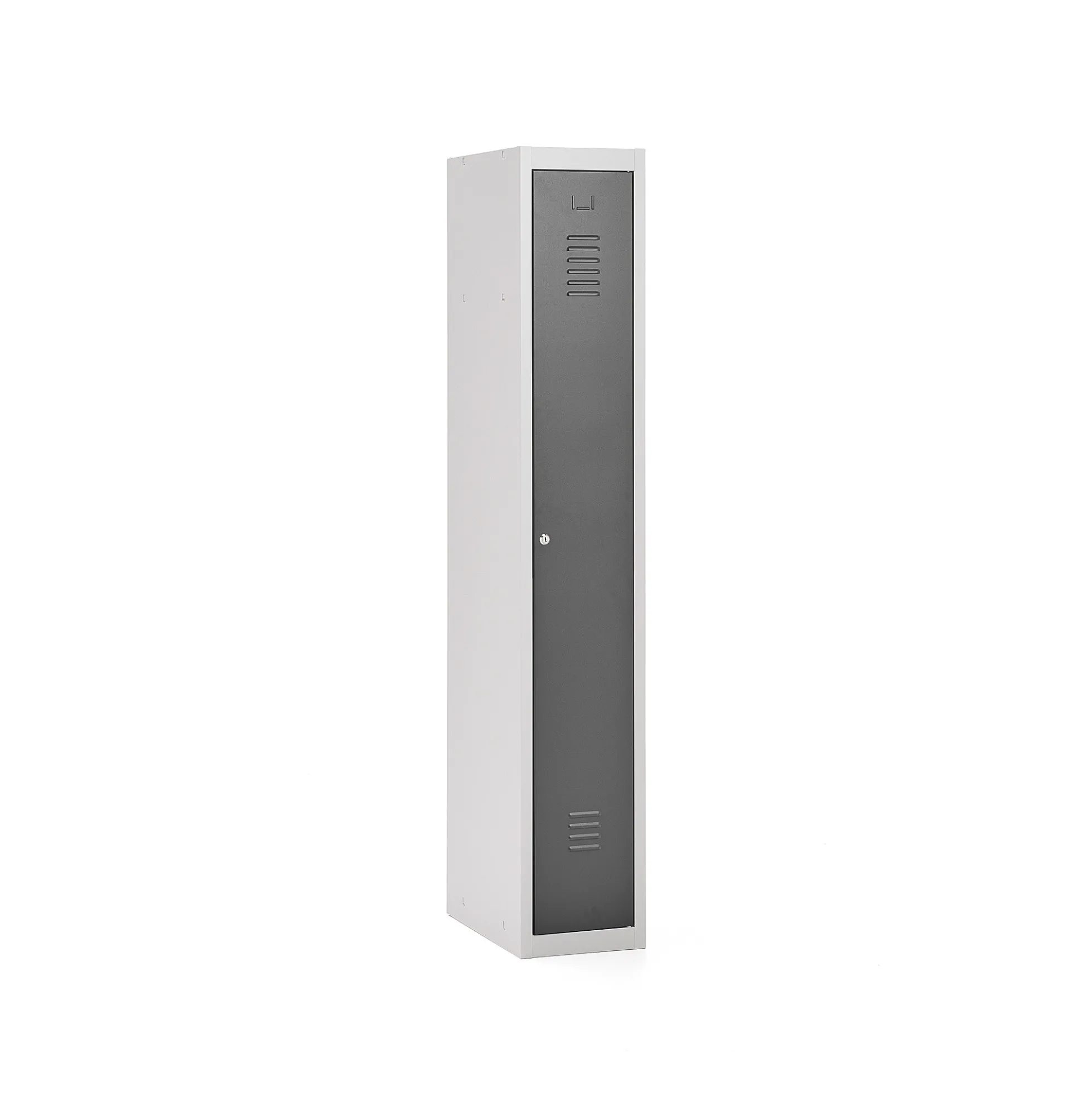 Pukukaappi CLICK 1 ovi, 1 osa 1800x300x500 mm, harmaa runko, tummanharmaa ovi