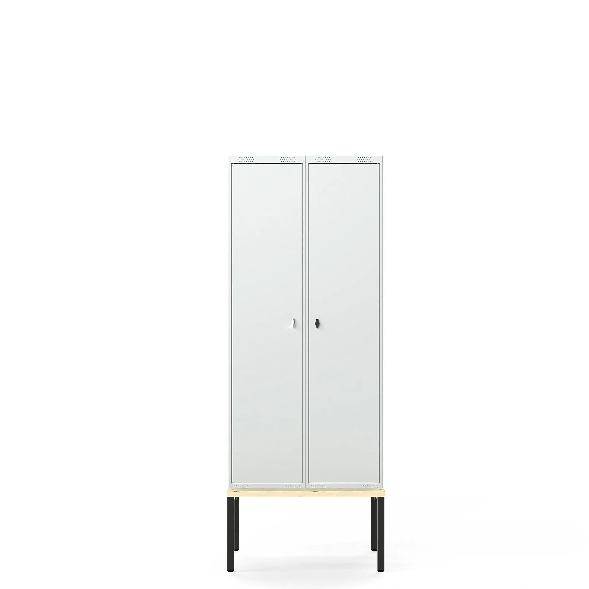 Pukukaappi FORCE 2 osaa, istuinpenkki, 2120x800x550 mm, harmaa