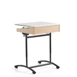 Pulpetti ACCESS Korkeussäädettävä, 650x550 mm, antrasiitti, harmaa ääntä vaimentava korkeapainelaminaatti