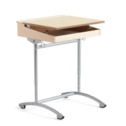 Pulpetti ACCESS Korkeussäädettävä, 650x550 mm, hopea, beige ääntä vaimentava linoleumi