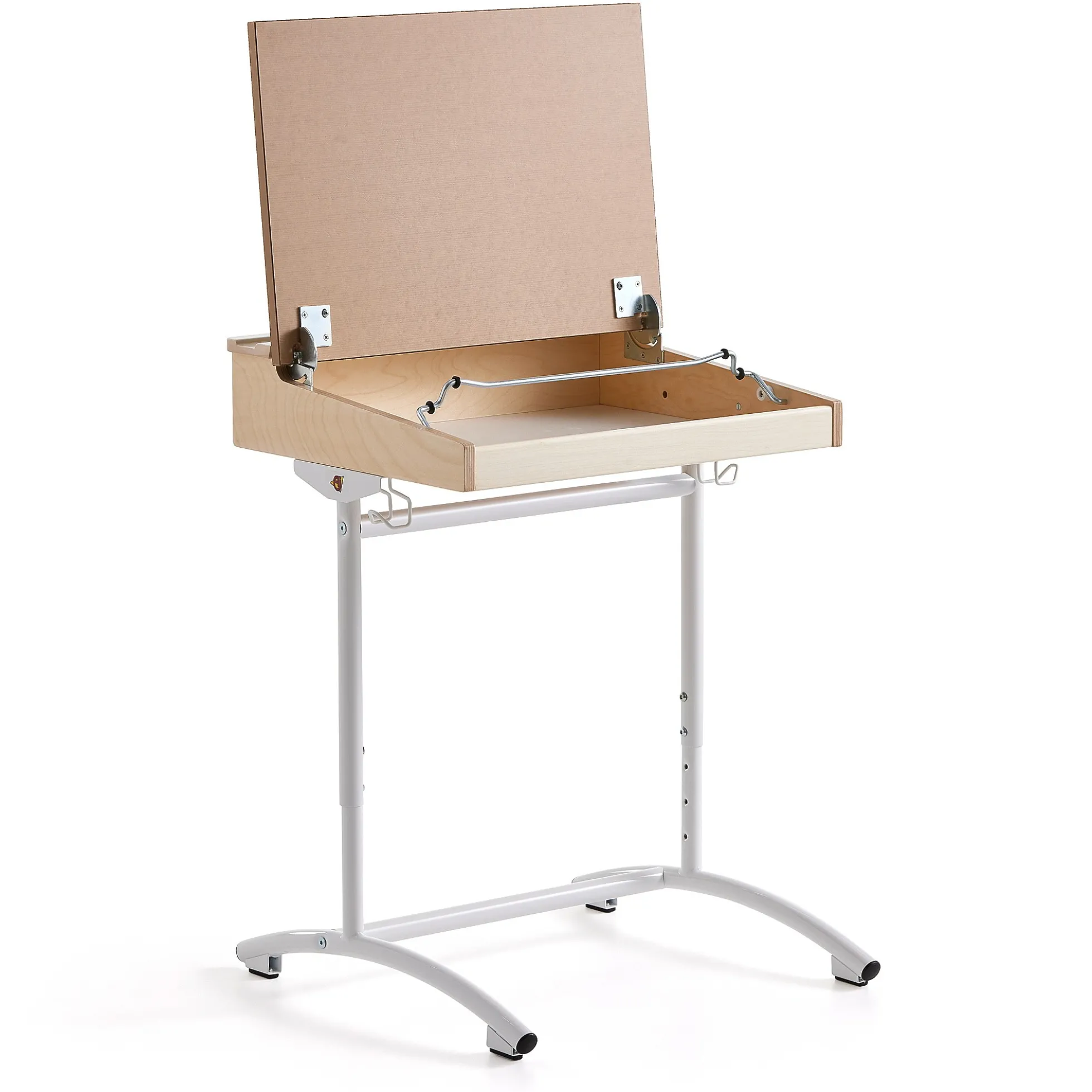 Pulpetti ACCESS Korkeussäädettävä, 650x550 mm, valkoinen, beige ääntä vaimentava linoleumi