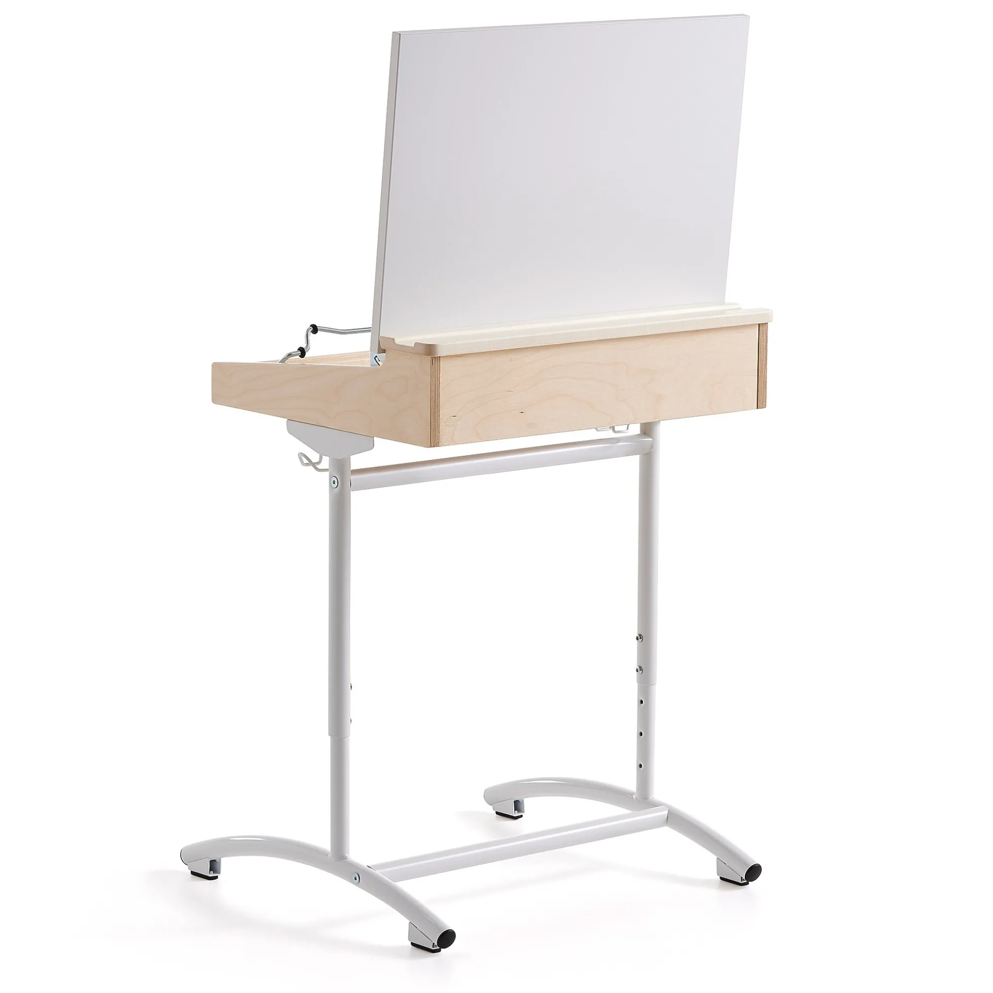 Pulpetti ACCESS Korkeussäädettävä, 650x550 mm, valkoinen, valkoinen ääntä vaimentava korkeapainelaminaatti