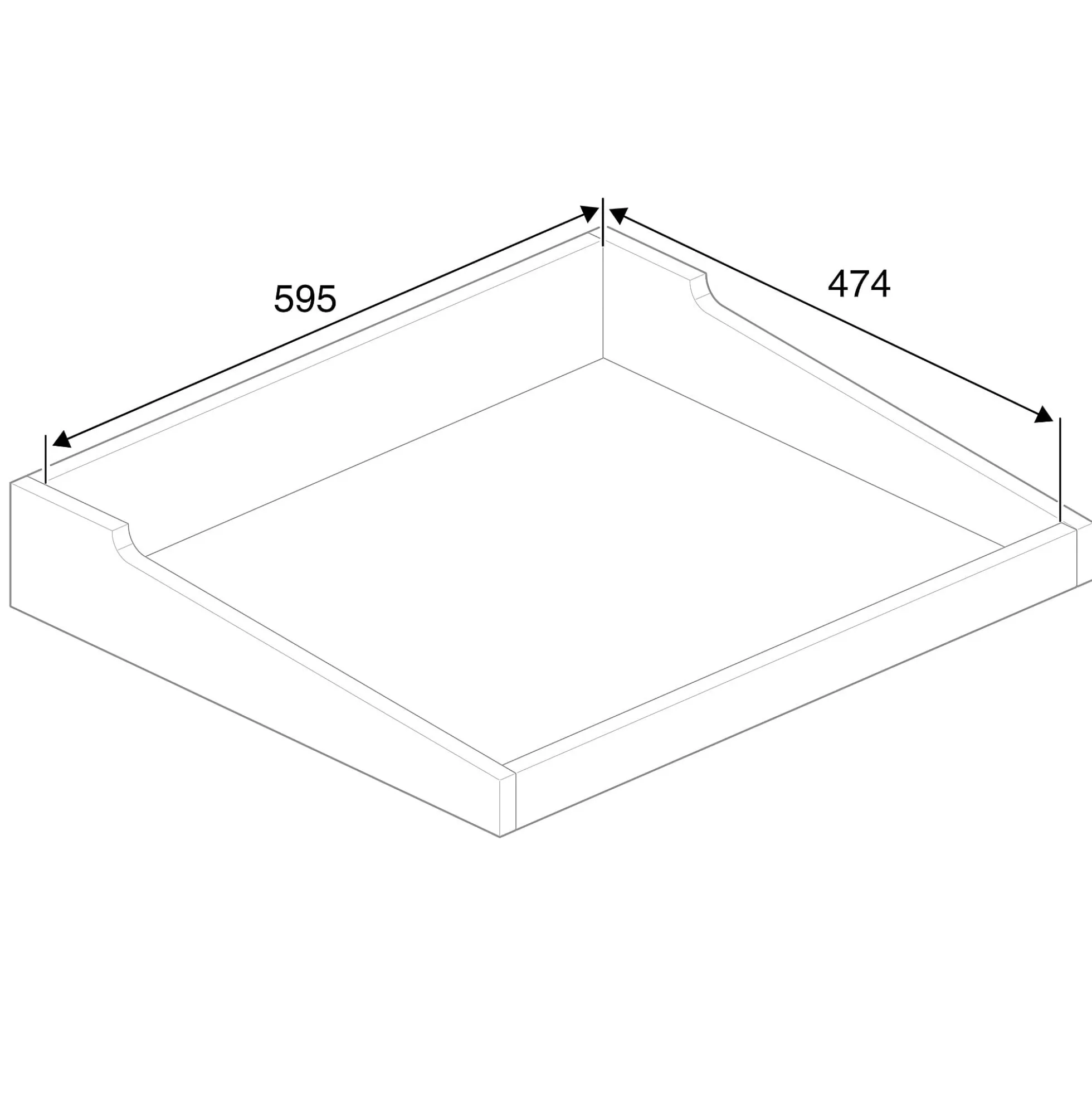 Pulpetti ACCESS 650x550 mm, korkeussäädettävä, korkeapainelaminaatti, valkoinen/koivu