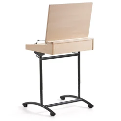 Pulpetti ACCESS 650x550 mm, korkeussäädettävä, korkeapainelaminaatti, antrasiitinharmaa/koivu