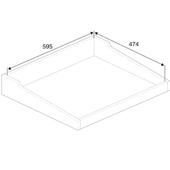 Pulpetti ACCESS 650x550 mm, korkeussäädettävä, korkepainelaminaatti, hopeanharmaa/koivu