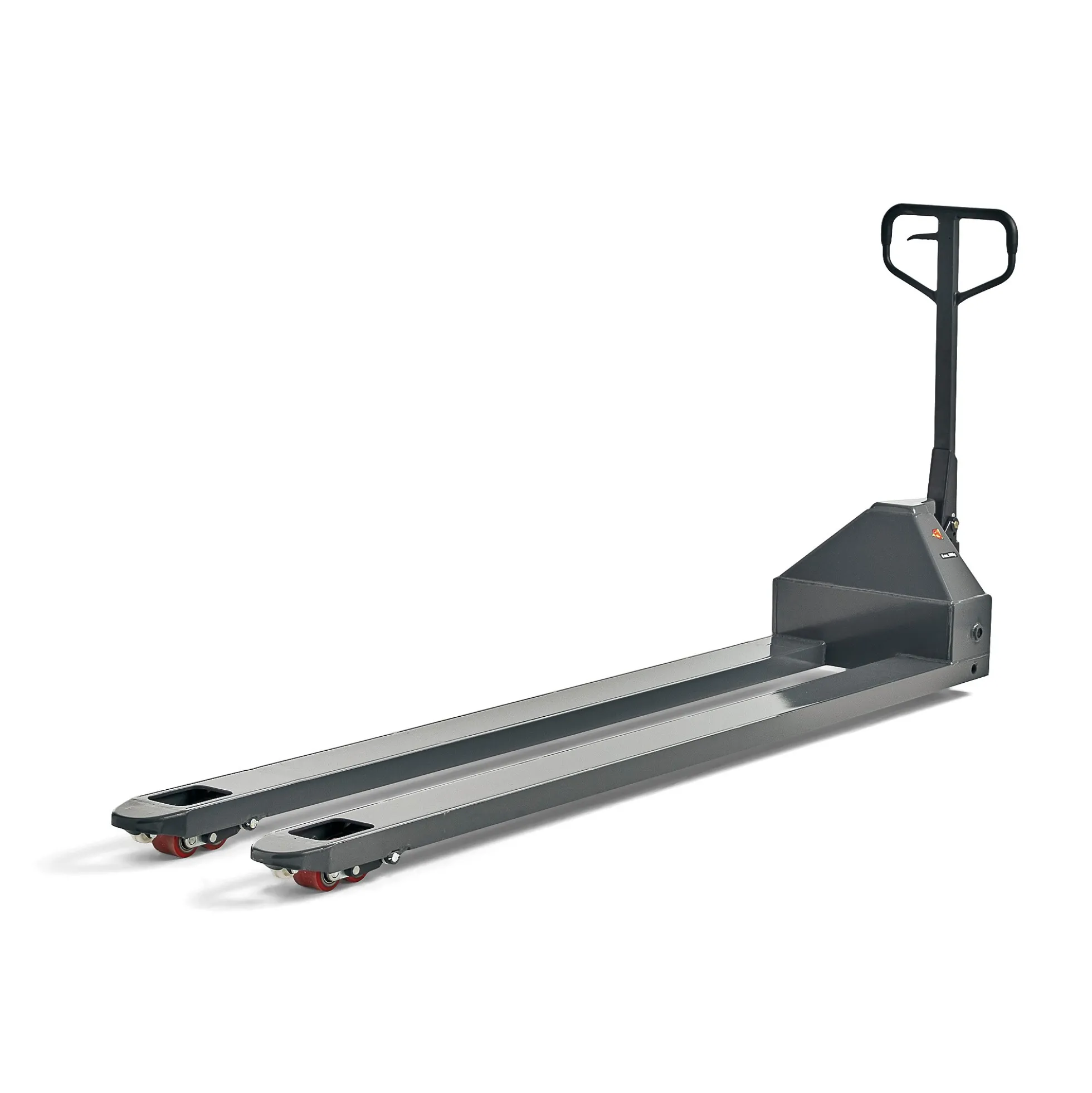 Pumppukärry BOOST Pikanostotoiminto, 2000 kg, 2500 mm, telipyörät, polyuretaani, harmaa