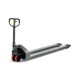 Pumppukärry BOOST Pikanostotoiminto, 2000 kg, 2500 mm, telipyörät, polyuretaani, harmaa