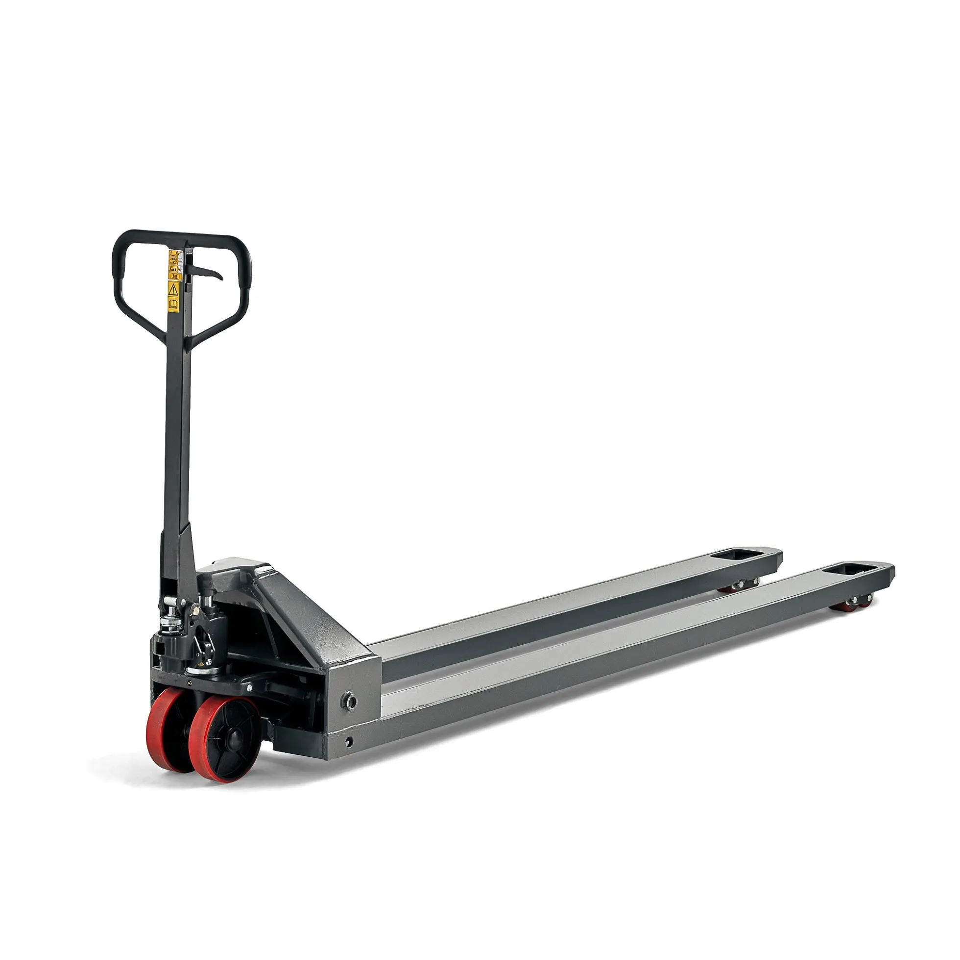Pumppukärry BOOST Pikanostotoiminto, 2000 kg, 2500 mm, telipyörät, polyuretaani, harmaa