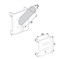 Putkipidike Kulmamalli, Ø 9 mm, 5 kpl/pkt