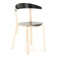 Puutuoli LINUS Istuinkorkeus: 450 mm, koivu, musta laminaatti
