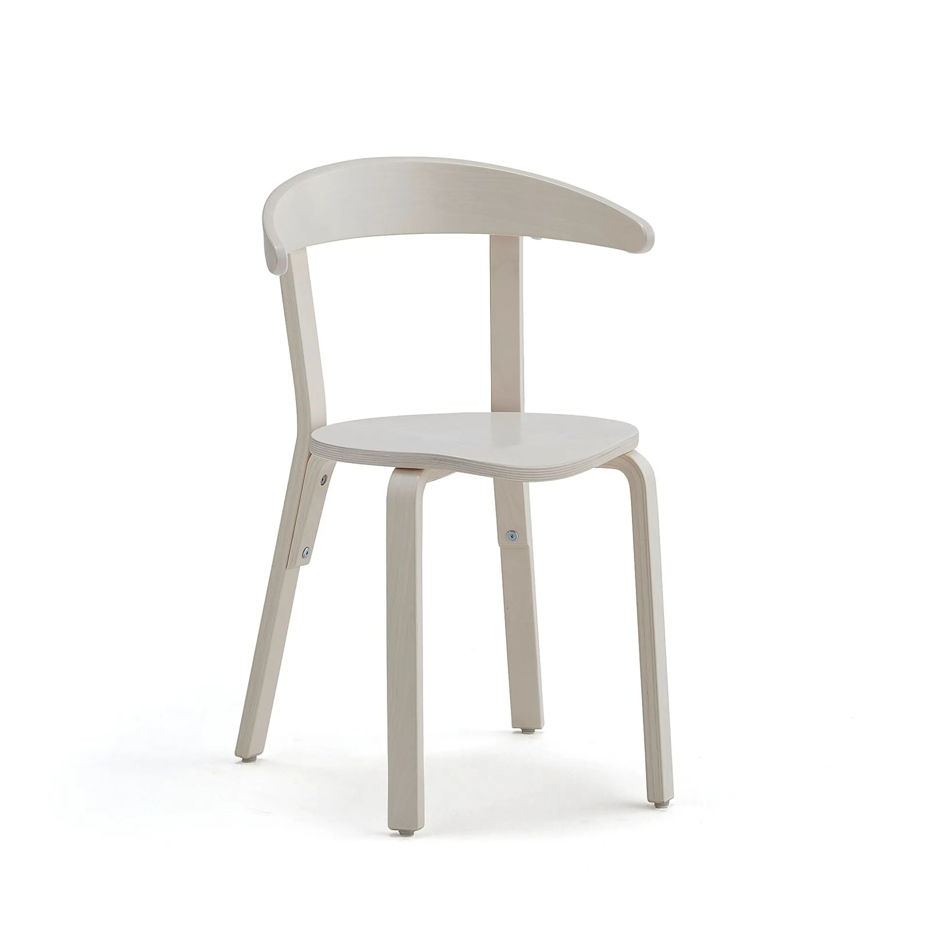 Puutuoli LINUS Istuinkorkeus: 450 mm, valkoinen vaneri