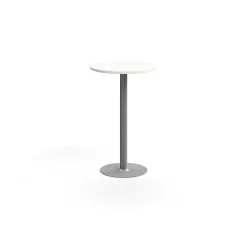 Pyöreä baaripöytä VERTICUS Ø700x1100 mm, valkoinen/hopea