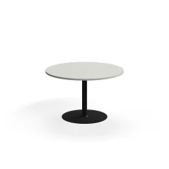 Pyöreä pöytä VERTICUS Ø1200x720 mm, vaaleanharmaa/musta