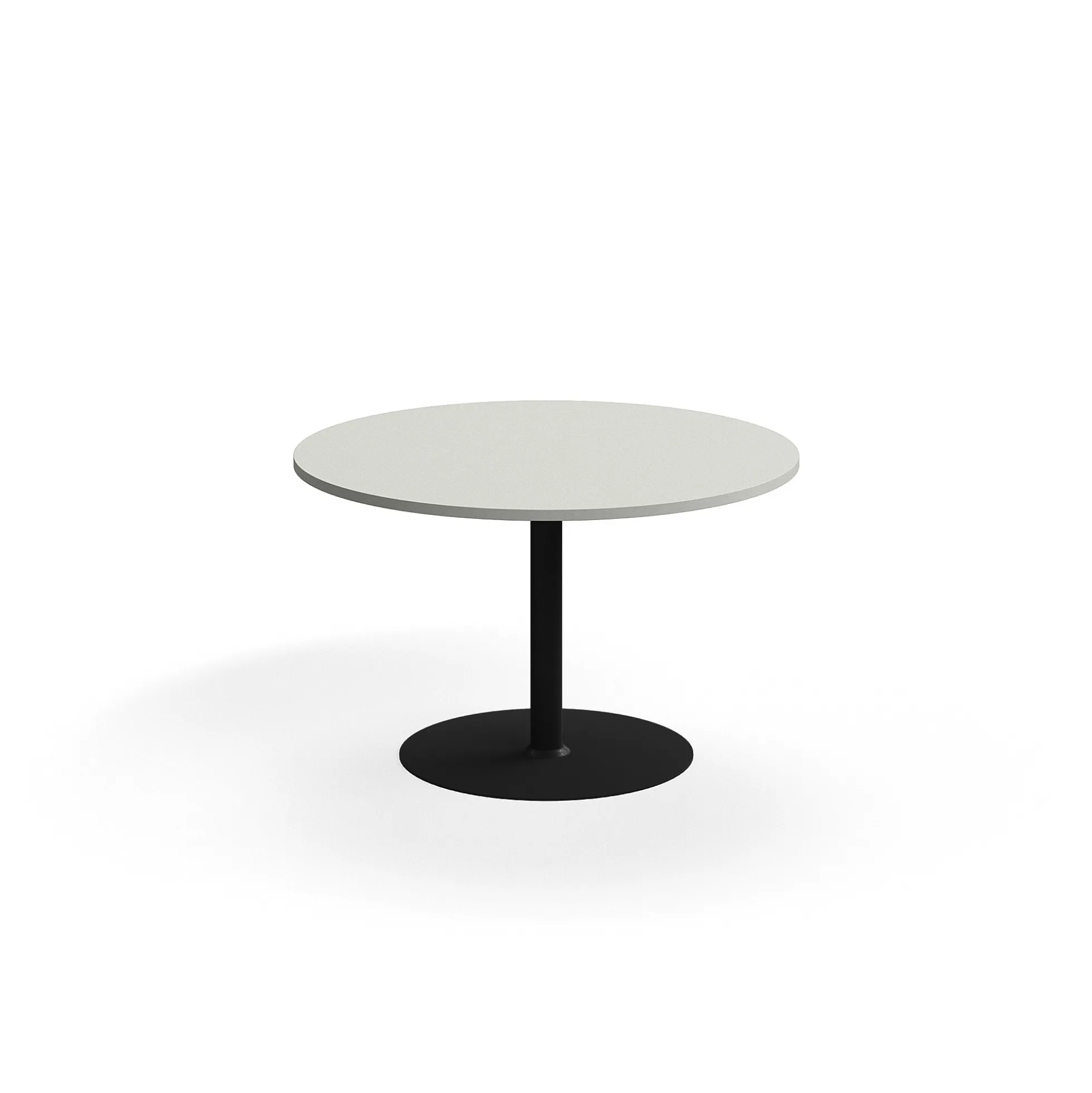 Pyöreä pöytä VERTICUS Ø1200x720 mm, vaaleanharmaa/musta