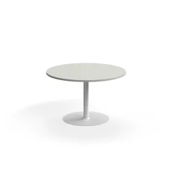 Pyöreä pöytä VERTICUS Ø1200x720 mm, vaaleanharmaa/valkoinen